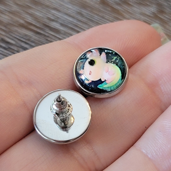 🔥LAST PAIR🔥 Axolotl Bubble Stud Earrings, unisex - Picture 4 of 4